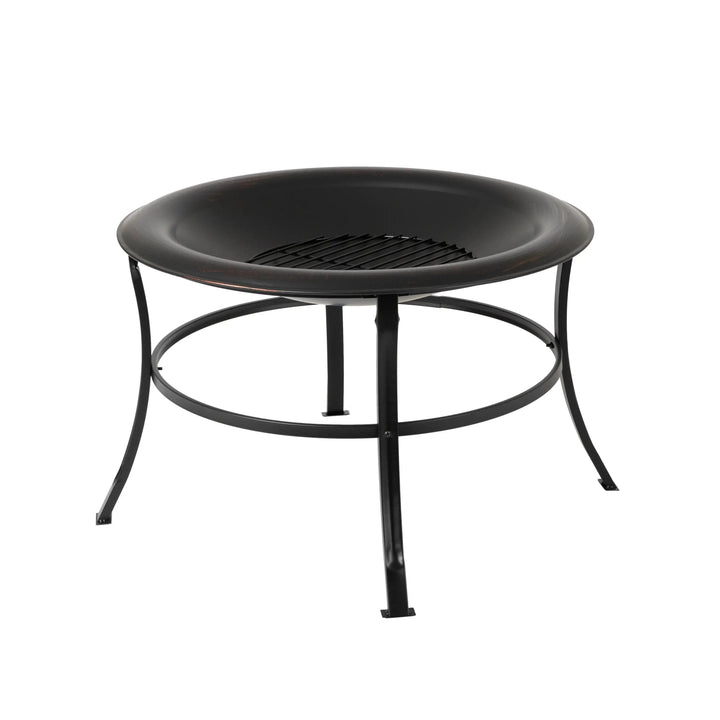 Tokia 30" Round Fire Pit for Outdoor Gatherings