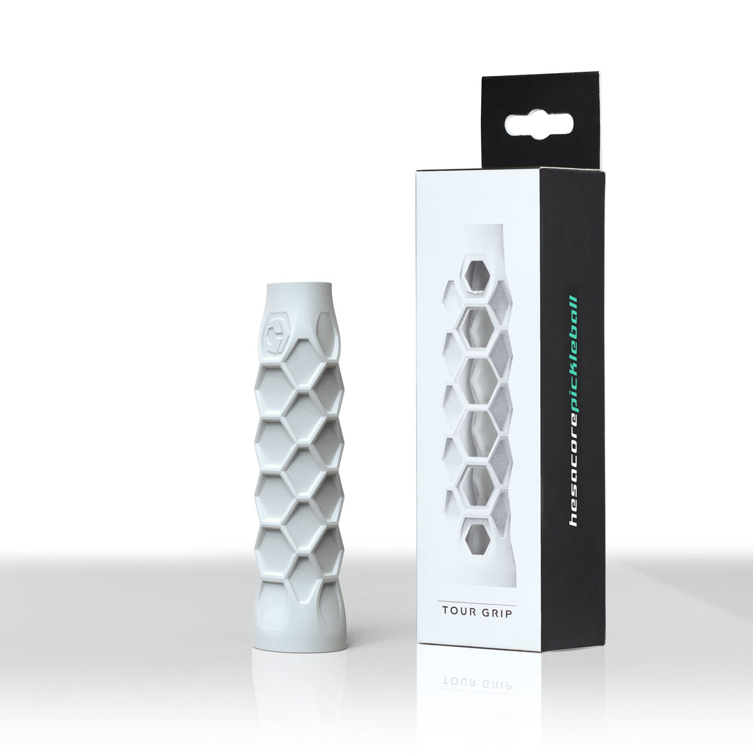 Hesacore Pickleball Grip - 5.25 Inches Long - Regular Soft Feel - White