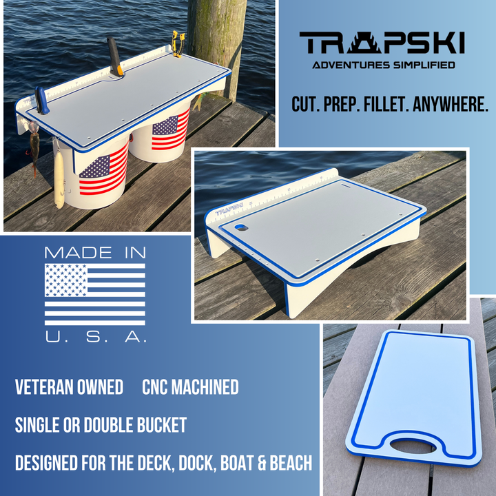 TRAPSKI Premium Boat Specific Cutting Board | Made in the USA
