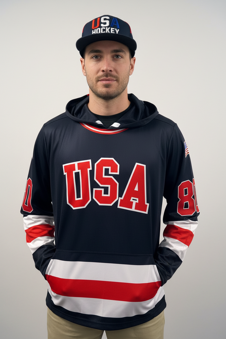 Miracle on Ice USA Hockey Lightweight Navy Hoodie