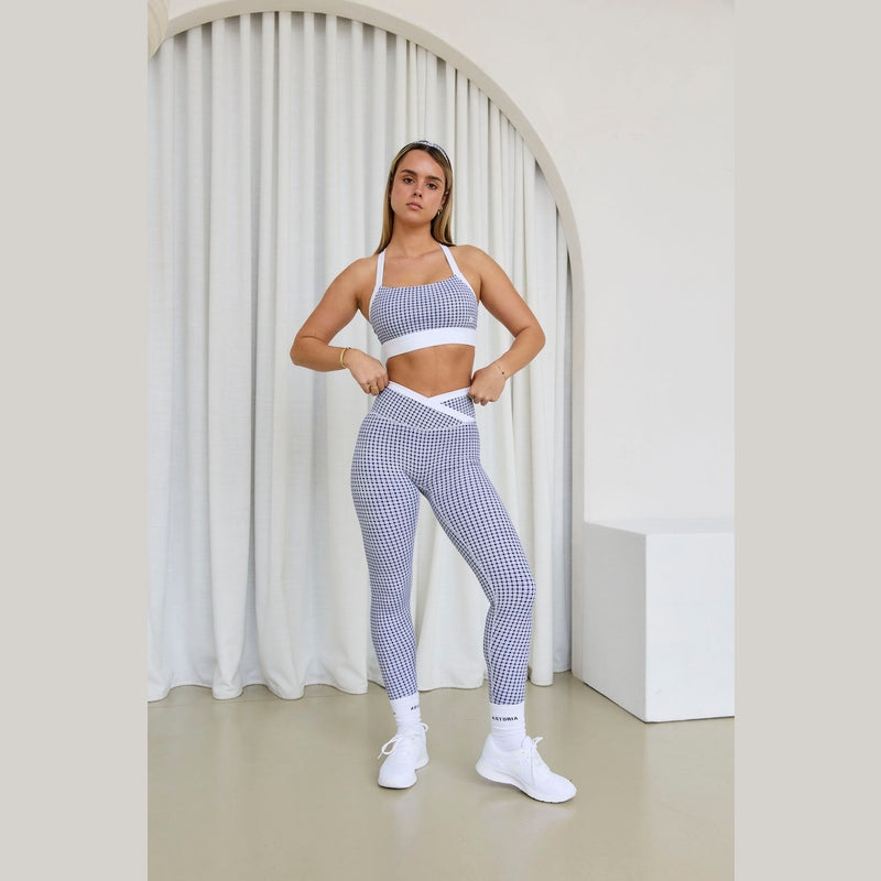 Astoria LUXE BALANCE Signature Sports Crop - Blue Lattice