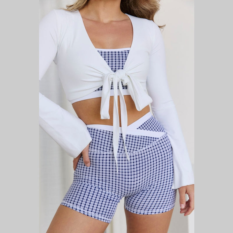 Astoria LIVE LUXE Wrap Sleeved Crop - White