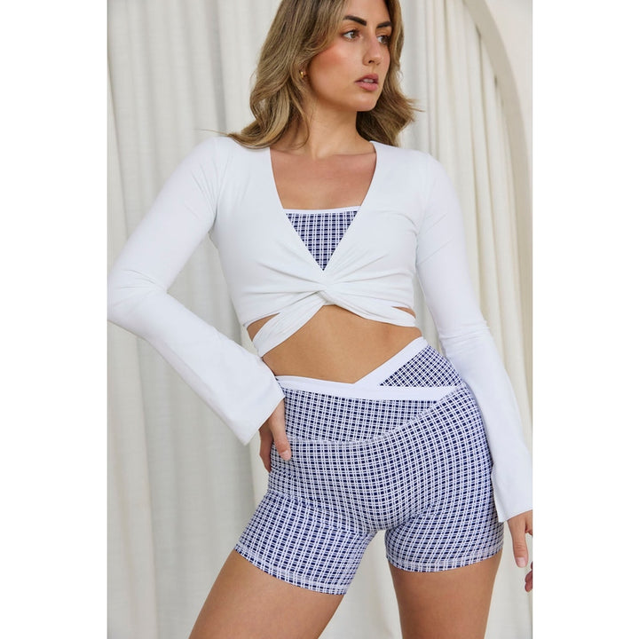 Astoria LIVE LUXE Wrap Sleeved Crop - White