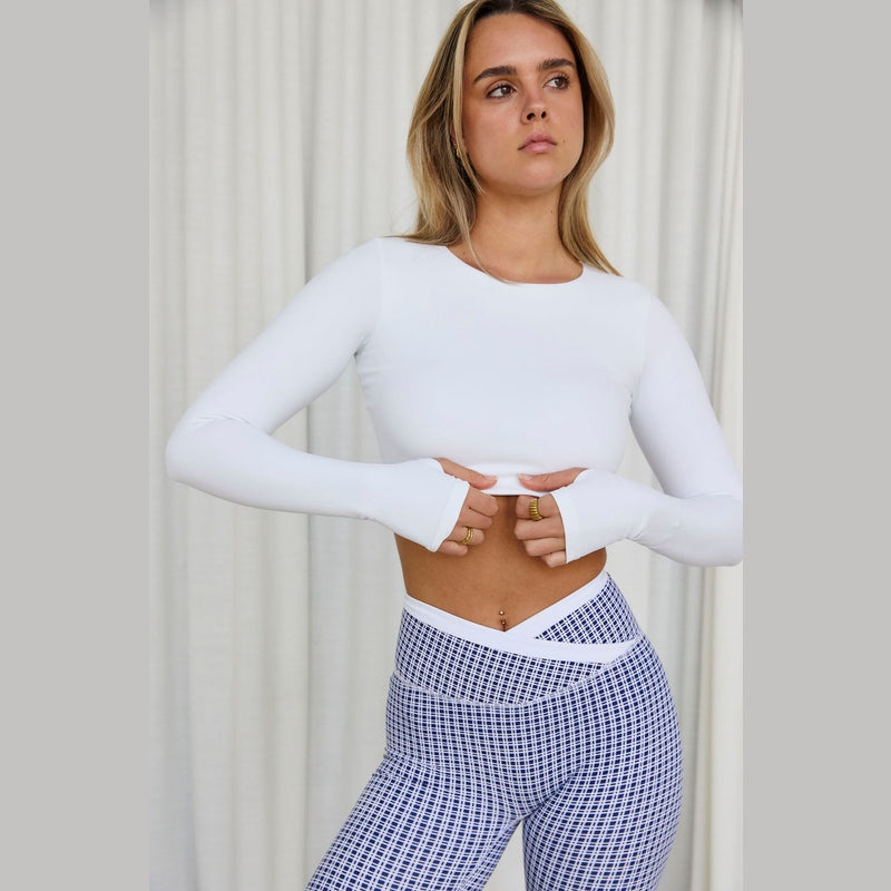 Astoria LIVE LUXE Staple Sleeved Crop - White