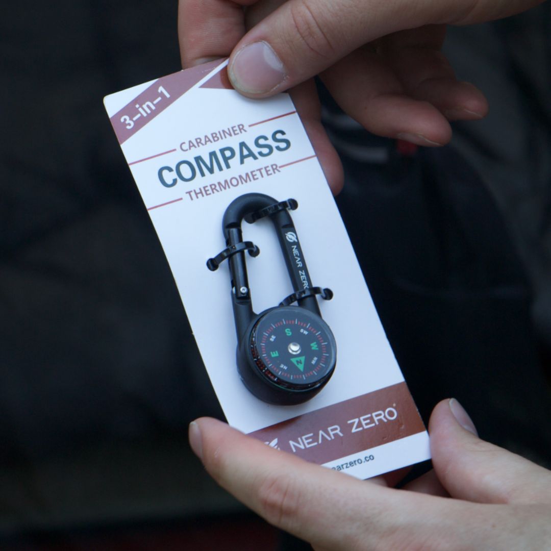 Near Zero Outdoor Gear Compass / Thermometer Carabiner