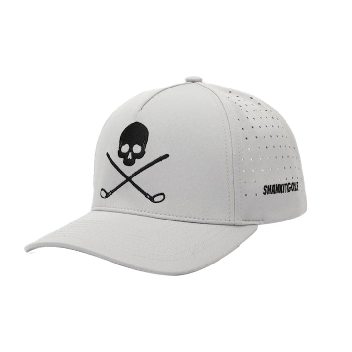 Shank it Golf Skull and Crossbones Gray Golf Hat