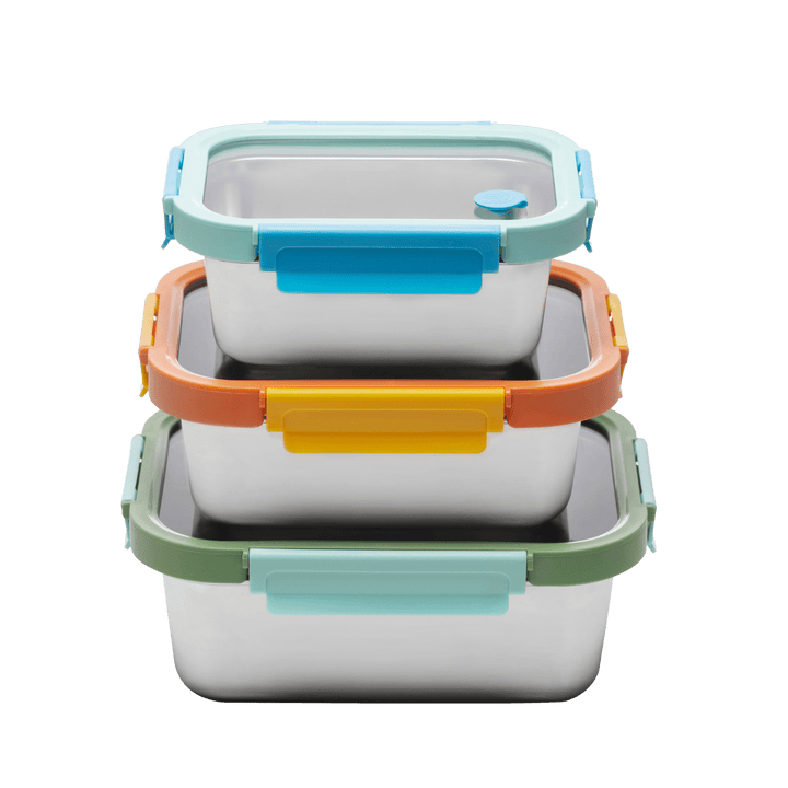 Multicolor Microwave Safe Stainless Steel Set