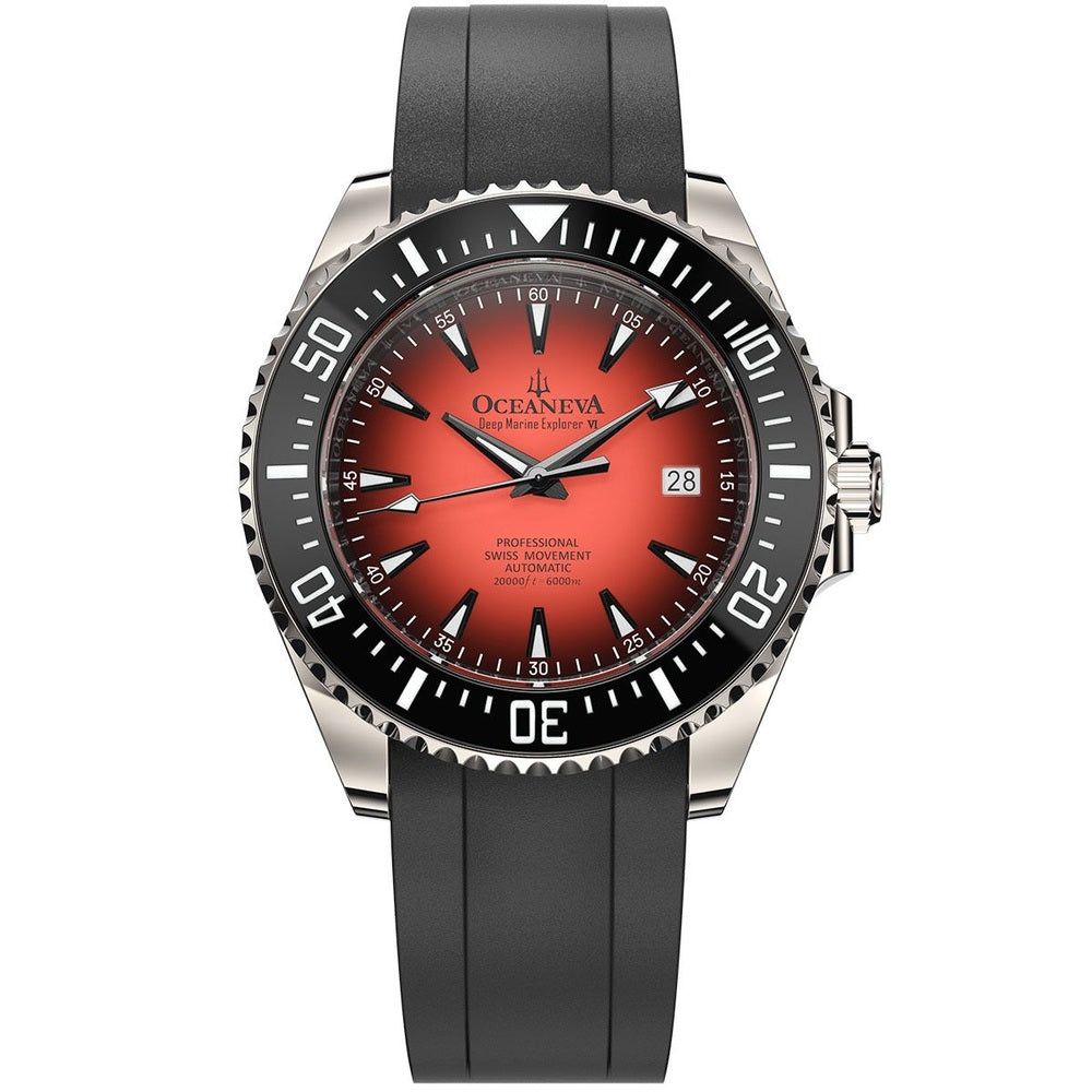 Oceaneva 6000m Titanium Watch - Coral Burst Dial