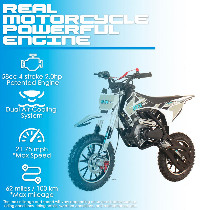 58cc 4-Stroke Mini Dirt Bike for Kids - SYX MOTO