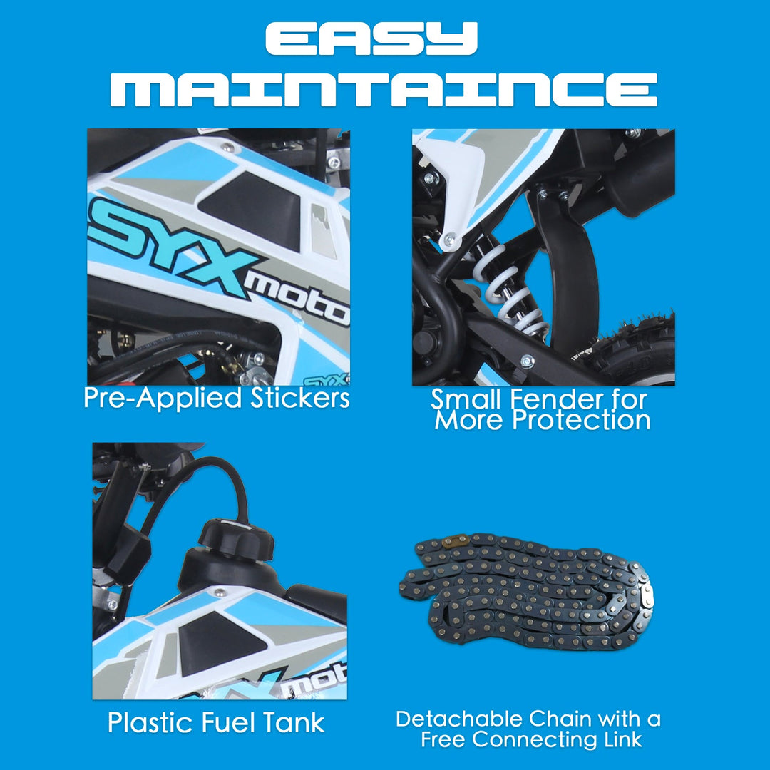 58cc 4-Stroke Mini Dirt Bike for Kids - SYX MOTO