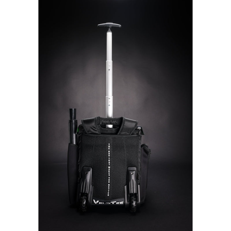 VeloTee Wheeled 2.0 Baseball & Softball Bat Bag Backpack with Batting Tee