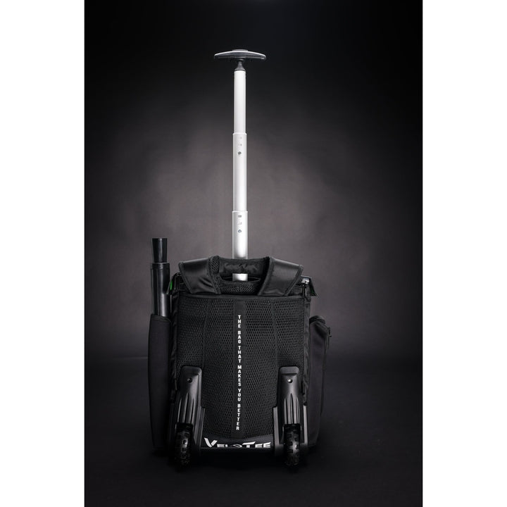 VeloTee Wheeled 2.0 Baseball & Softball Bat Bag Backpack with Batting Tee