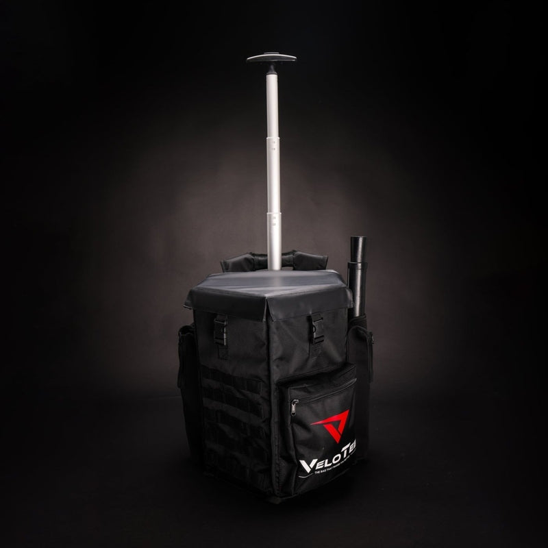 VeloTee Wheeled 2.0 Baseball & Softball Bat Bag Backpack with Batting Tee