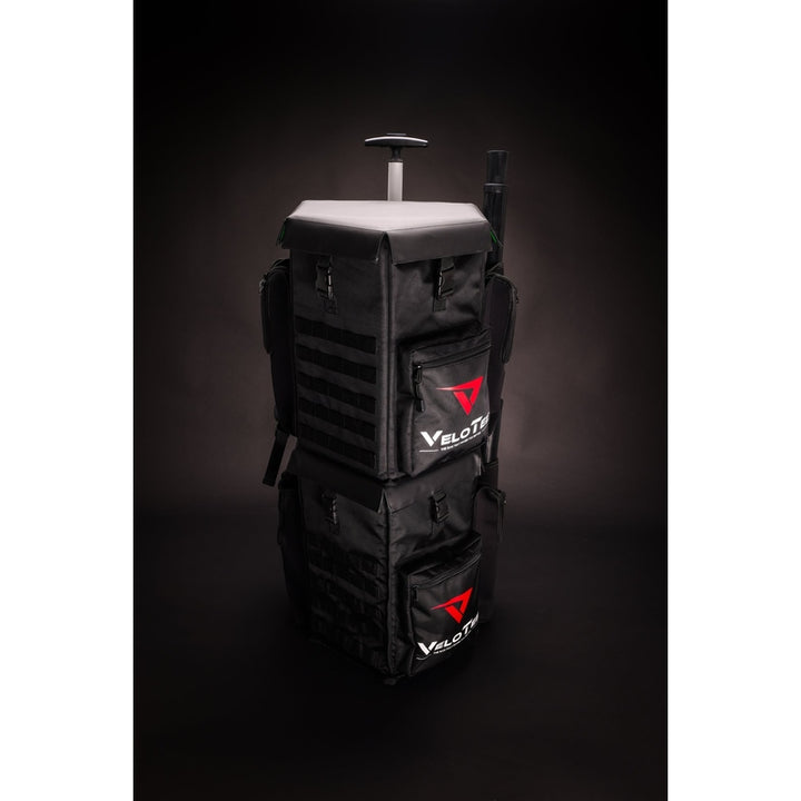 VeloTee Wheeled 2.0 Baseball & Softball Bat Bag Backpack with Batting Tee