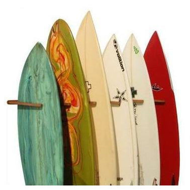 COR Surf Triple Surfboard Wall Rack - Bamboo or Dark Wood