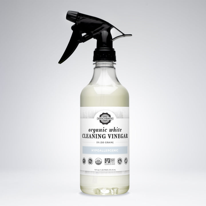 Rustic Strength Organic White Cleaning Vinegar | 5% 50 grain