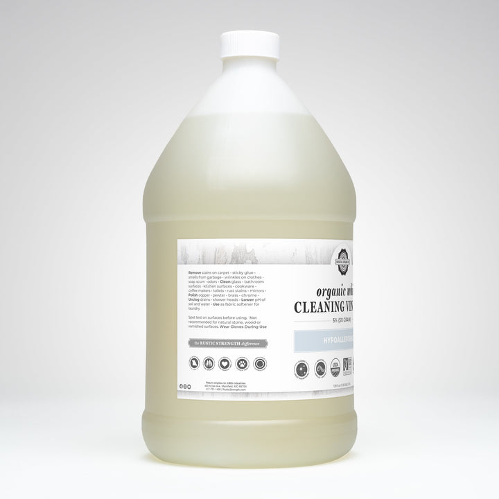 Rustic Strength Organic White Cleaning Vinegar | 5% 50 grain