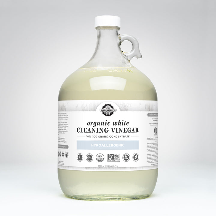 Rustic Strength Organic White Cleaning Vinegar Concentrate | 10% 100 grain