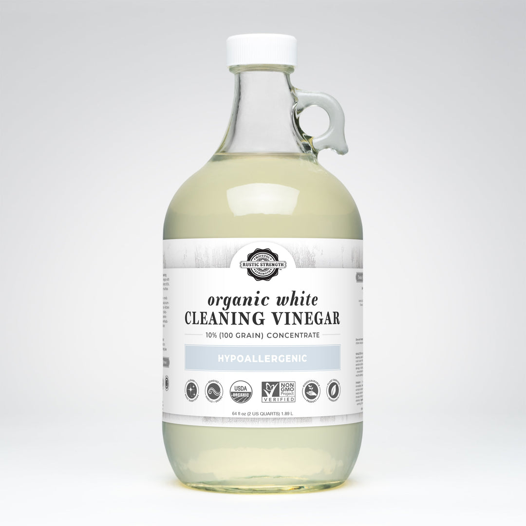 Rustic Strength Organic White Cleaning Vinegar Concentrate | 10% 100 grain