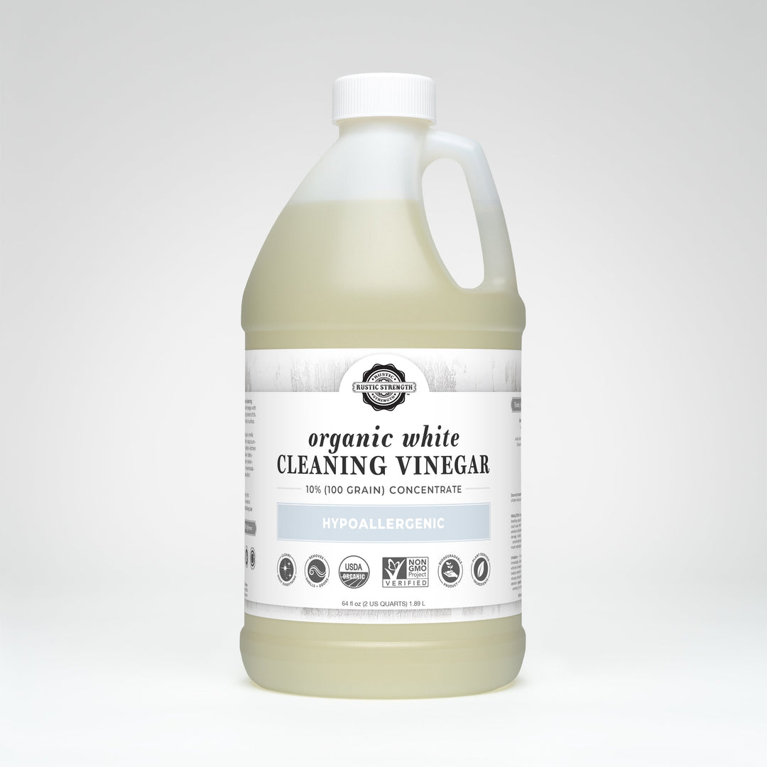 Rustic Strength Organic White Cleaning Vinegar Concentrate | 10% 100 grain