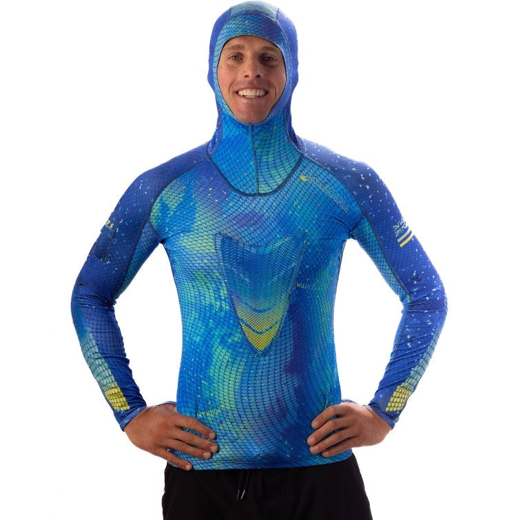 WAIHANA Kajiki Hooded Spearfishing Rash Guard