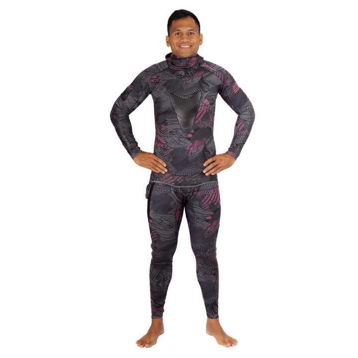 WAIHANA Men’s Pink Fishbone Spearfishing 1.5mm Wetsuit