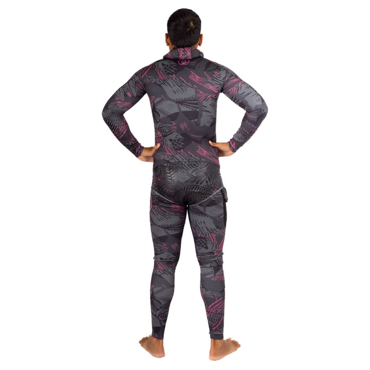 WAIHANA Men’s Pink Fishbone Spearfishing 1.5mm Wetsuit