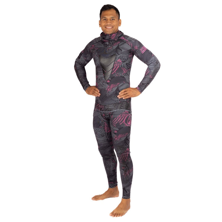 WAIHANA Men’s Pink Fishbone Spearfishing 1.5mm Wetsuit