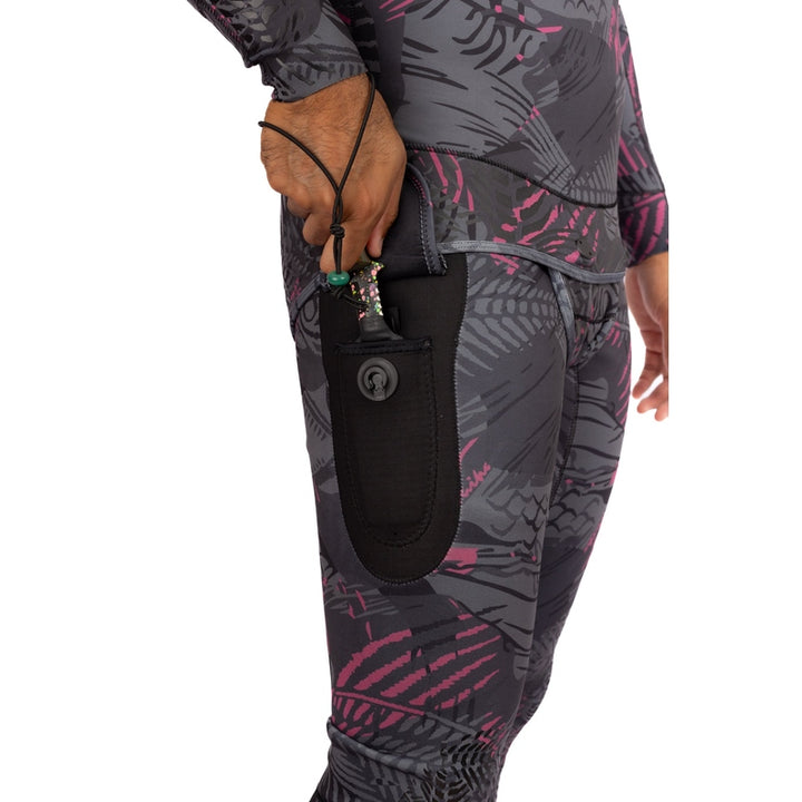 WAIHANA Men’s Pink Fishbone Spearfishing 1.5mm Wetsuit