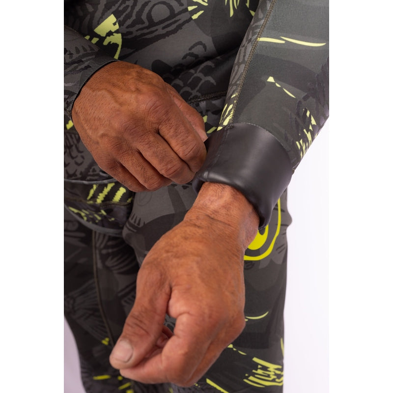 WAIHANA Men’s Lime Fishbone Spearfishing 3.5mm Wetsuit