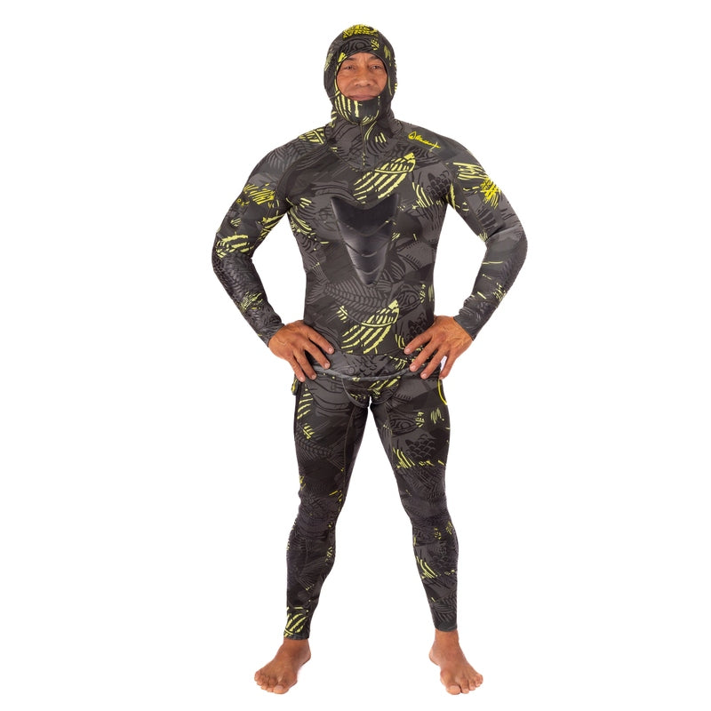 WAIHANA Men’s Lime Fishbone Spearfishing 3.5mm Wetsuit