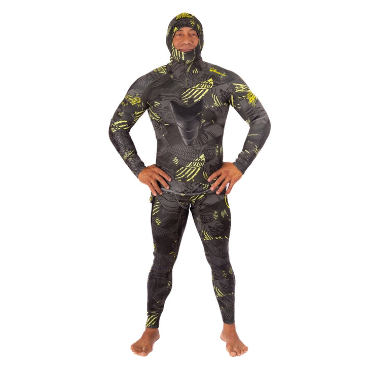 WAIHANA Men’s Lime Fishbone Spearfishing 3.5mm Wetsuit