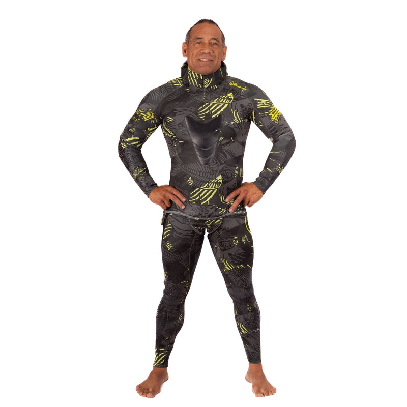 WAIHANA Men’s Lime Fishbone Spearfishing 3.5mm Wetsuit