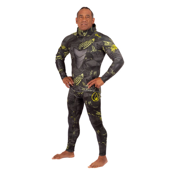 WAIHANA Men’s Lime Fishbone Spearfishing 3.5mm Wetsuit
