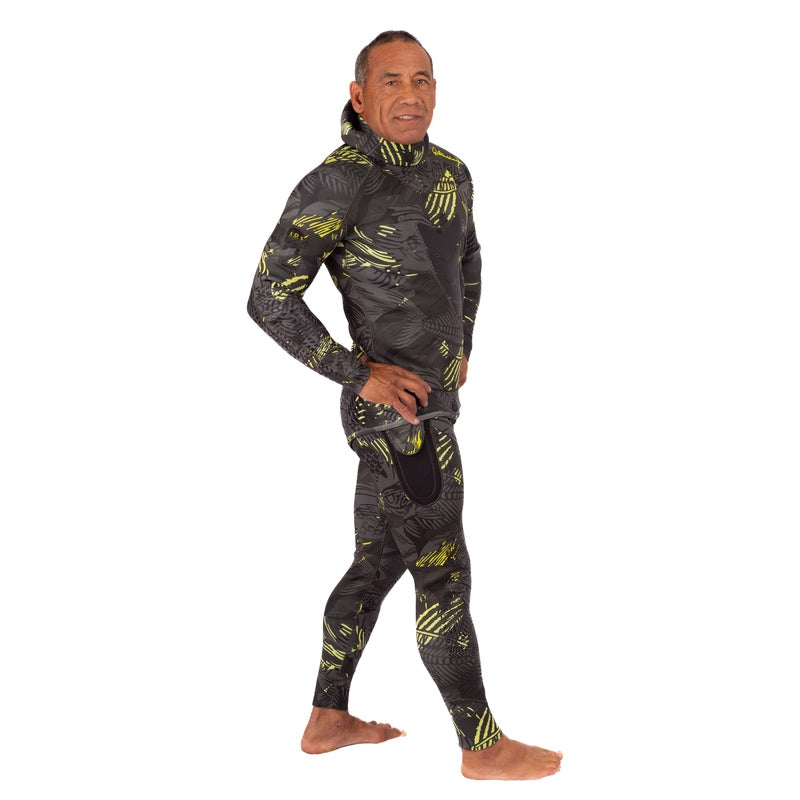 WAIHANA Men’s Lime Fishbone Spearfishing 3.5mm Wetsuit
