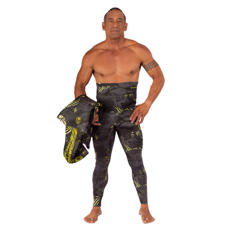 WAIHANA Men’s Lime Fishbone Spearfishing 3.5mm Wetsuit