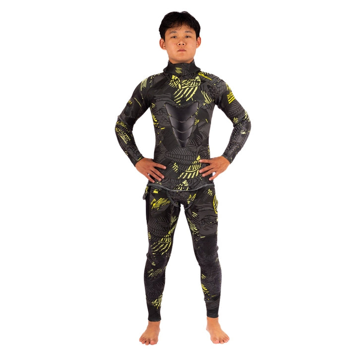 WAIHANA Men’s Lime Fishbone Spearfishing 3.5mm Wetsuit
