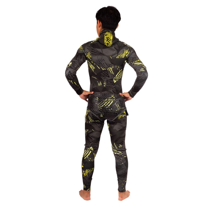 WAIHANA Men’s Lime Fishbone Spearfishing 3.5mm Wetsuit