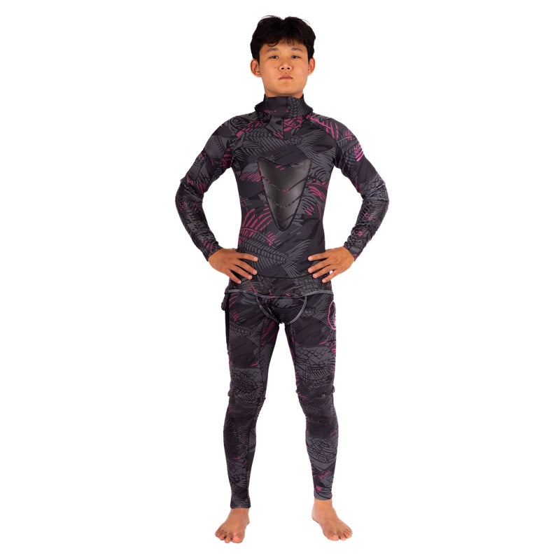 WAIHANA Men’s Pink Fishbone Spearfishing 1.5mm Wetsuit