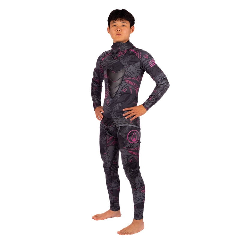 WAIHANA Men’s Pink Fishbone Spearfishing 1.5mm Wetsuit