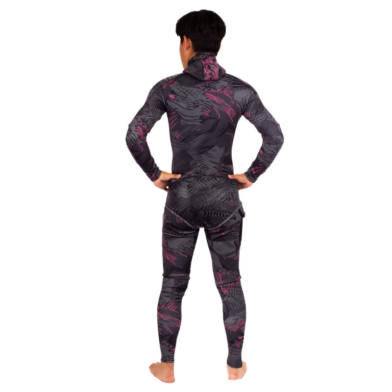 WAIHANA Men’s Pink Fishbone Spearfishing 1.5mm Wetsuit