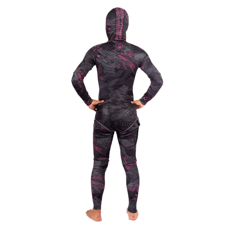 WAIHANA Men’s Pink Fishbone Spearfishing 1.5mm Wetsuit