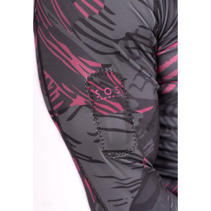 WAIHANA Pink Fishbone Hooded Spearfishing Rashguard