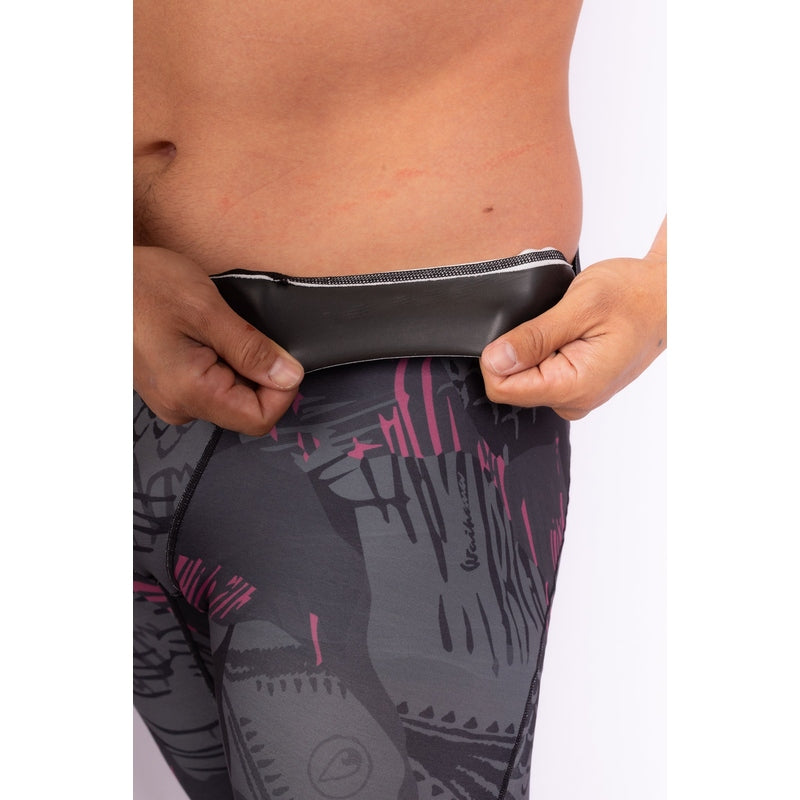 WAIHANA Pink Fishbone Lycra Leggings