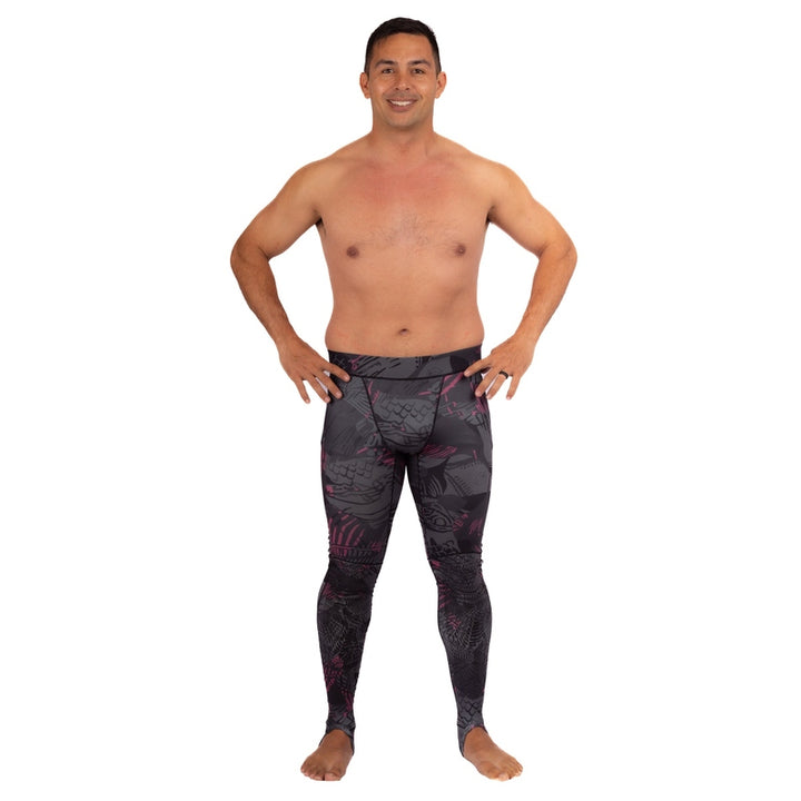 WAIHANA Pink Fishbone Lycra Leggings