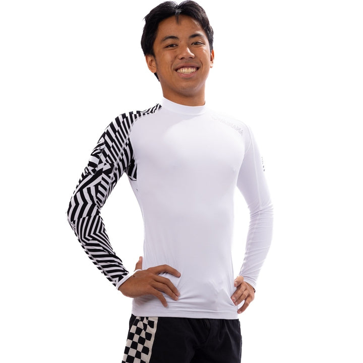 WAIHANA White Carvico Crewneck Rashguard