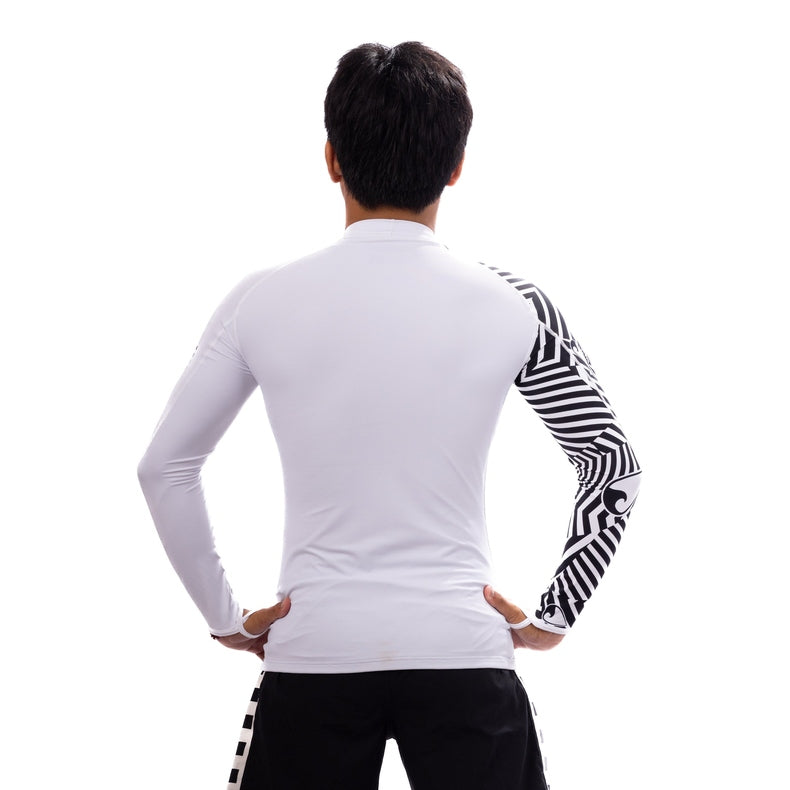 WAIHANA White Carvico Crewneck Rashguard