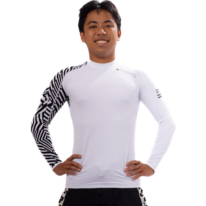 WAIHANA White Carvico Crewneck Rashguard