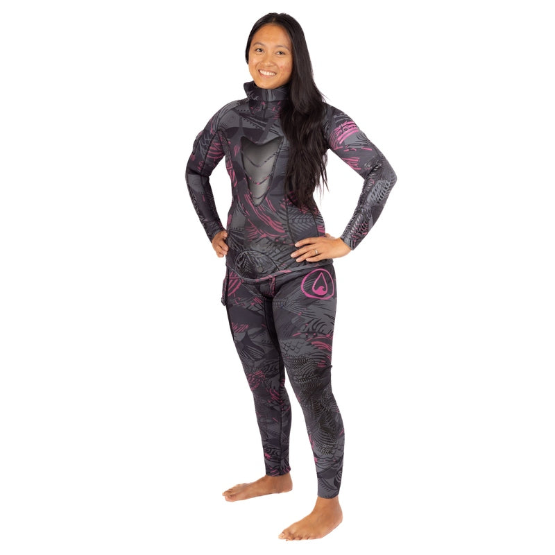 WAIHANA Women’s Pink Fishbone Spearfishing 3.5mm Wetsuit