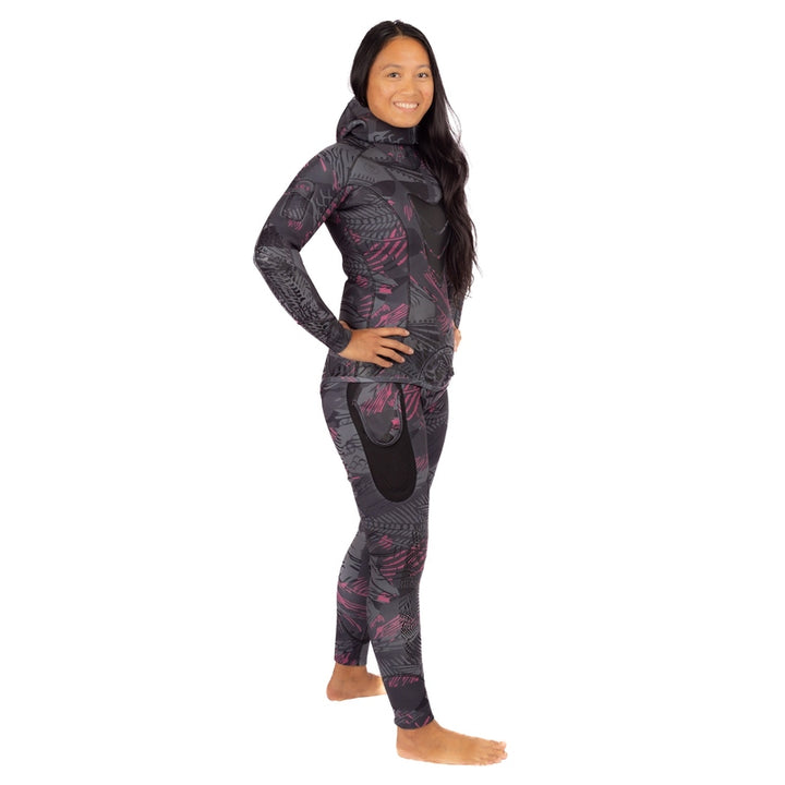 WAIHANA Women’s Pink Fishbone Spearfishing 3.5mm Wetsuit